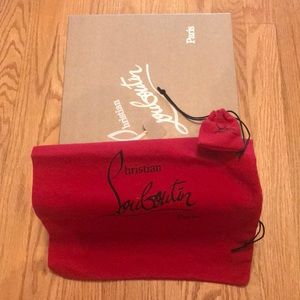 Louboutin Empty shoe box + shoe bag + heel tap (1)
